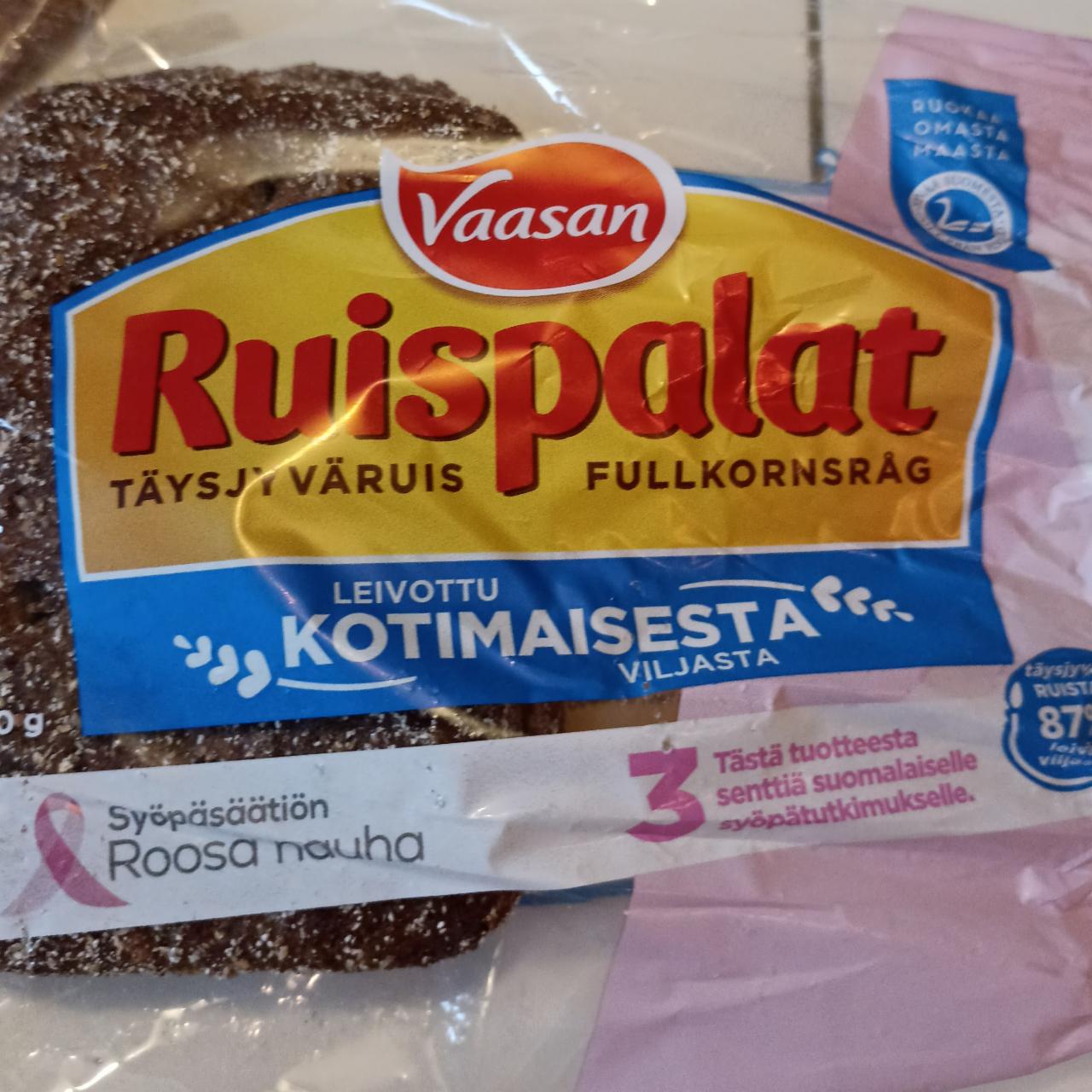 Fotografie - Ruispalat täysjyväruis Vaasan