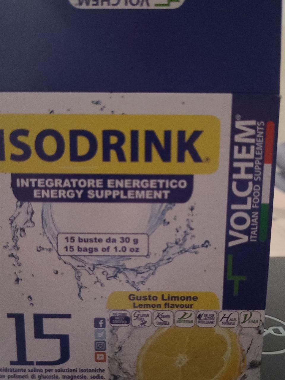 Fotografie - Isodrink Lemon Flavour Volchem