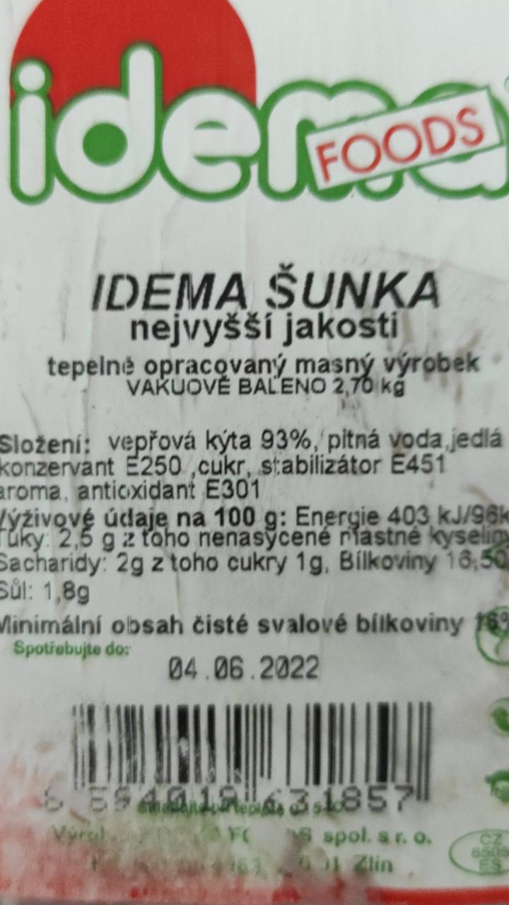 Fotografie - Idema šunka nejvyšší jakosti IDEMA foods