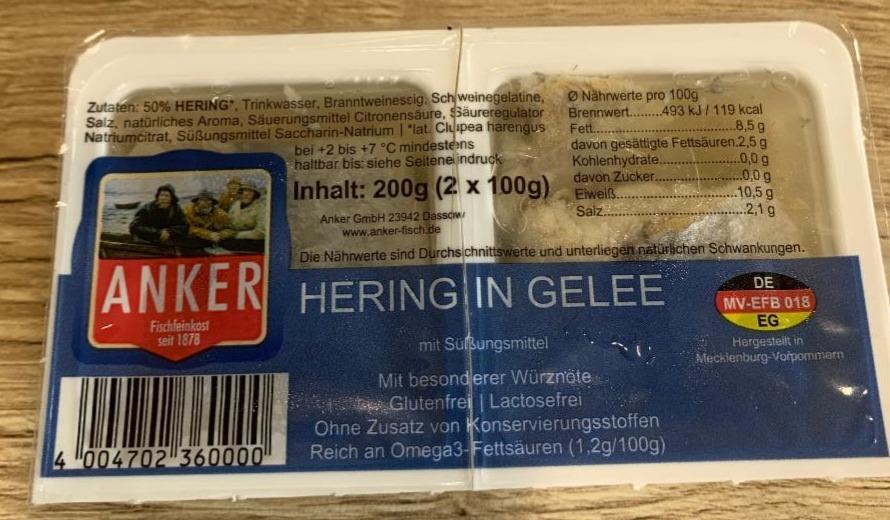 Fotografie - Hering in Gelee mit Süßungsmittel Anker