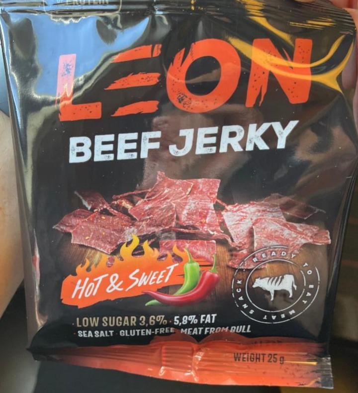 Fotografie - Beef Jerky hot & sweet Leon