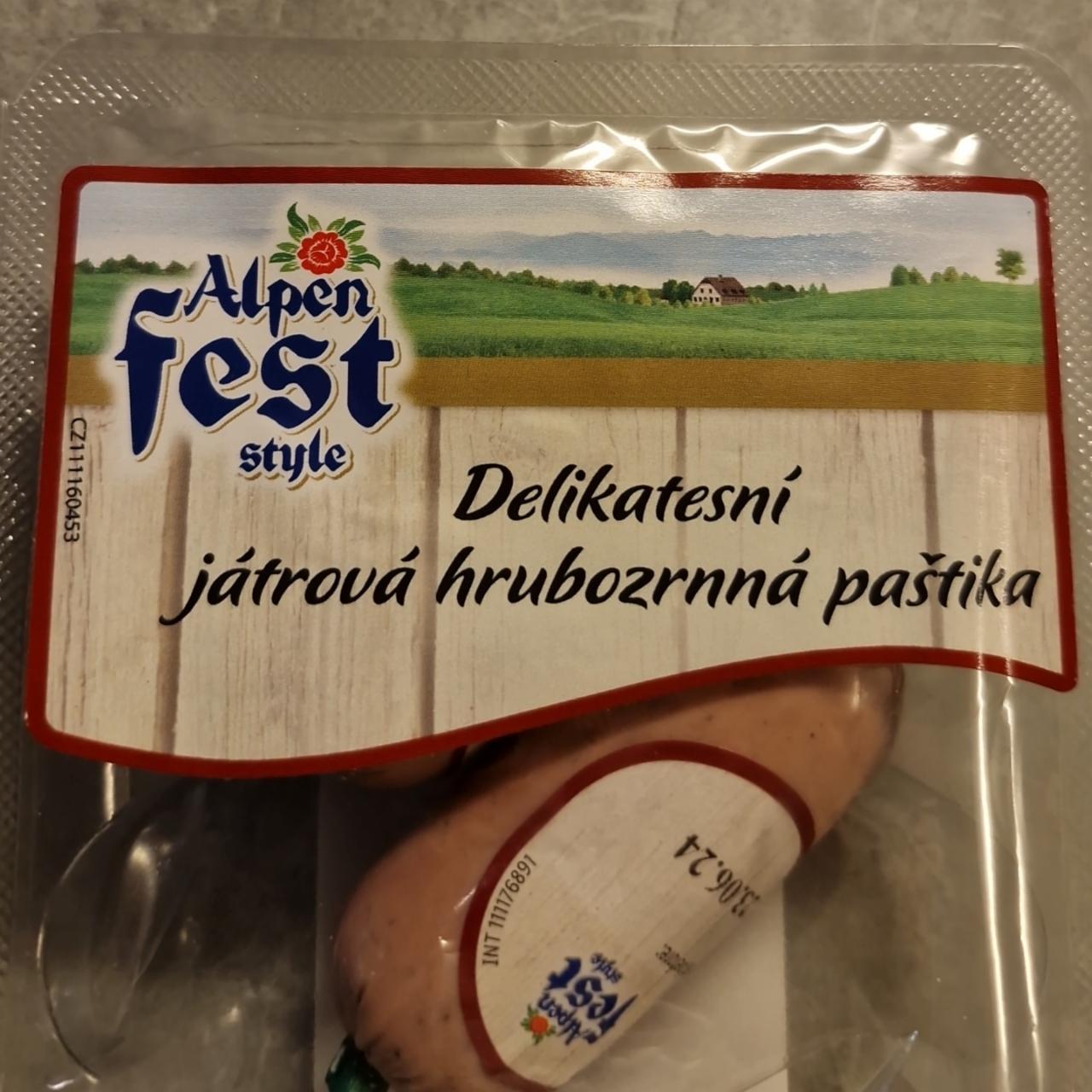 Fotografie - Delikatesní játrová hrubozrnná paštika Alpen fest style