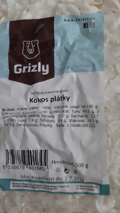 Fotografie - Kokos plátky Grizly