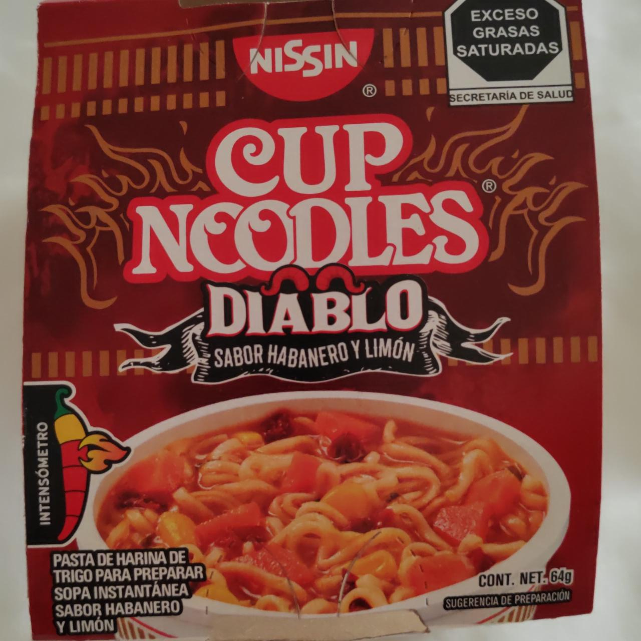 Fotografie - Cup Noodles Diablo Sabor Habanero y Limón Nissin