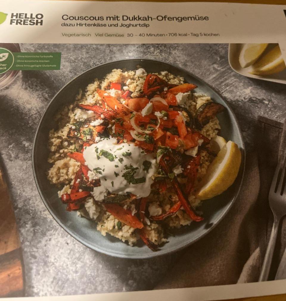 Fotografie - Couscous mit Dukkah-Ofengemüse Hello fresh