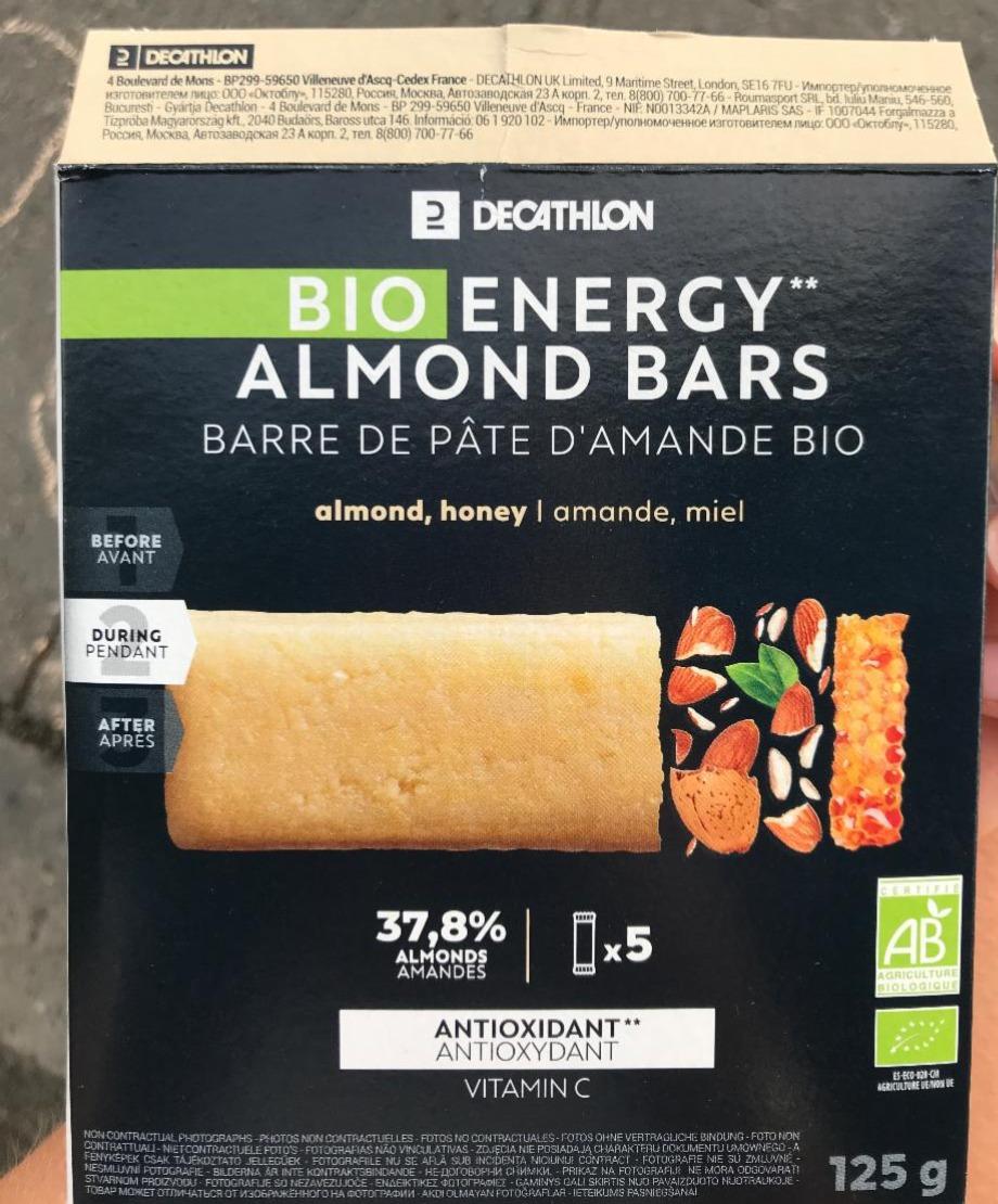 Fotografie - Bio Energy almond bars Decathlon