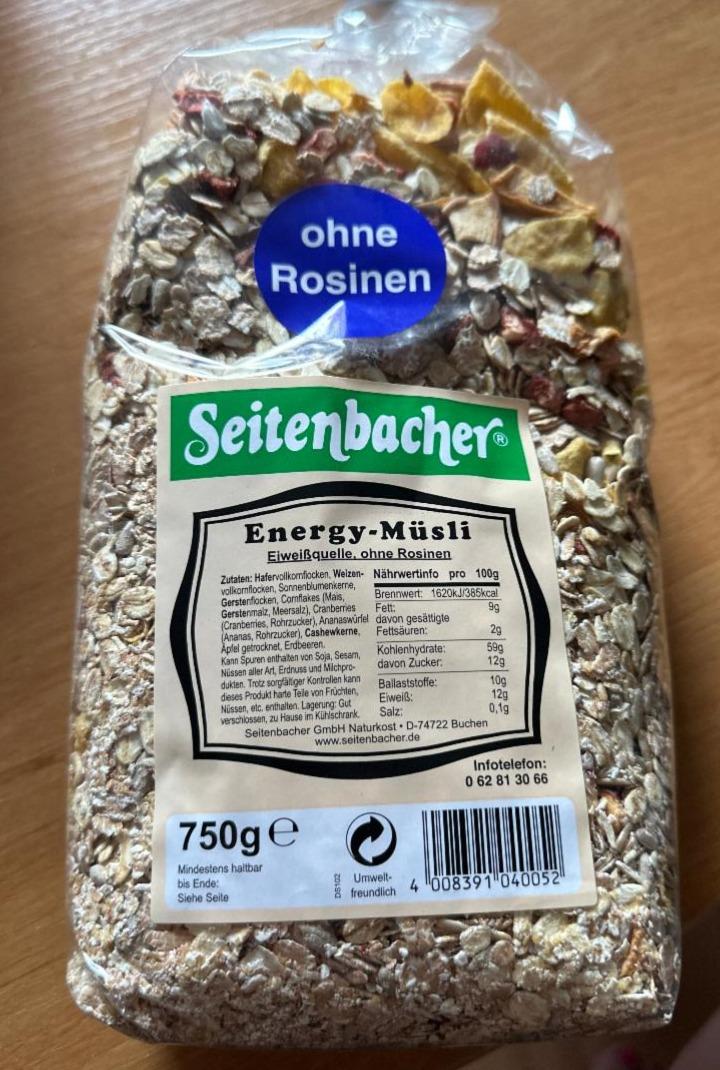 Fotografie - Energy-Müsli ohne Rosinen Seitenbacher