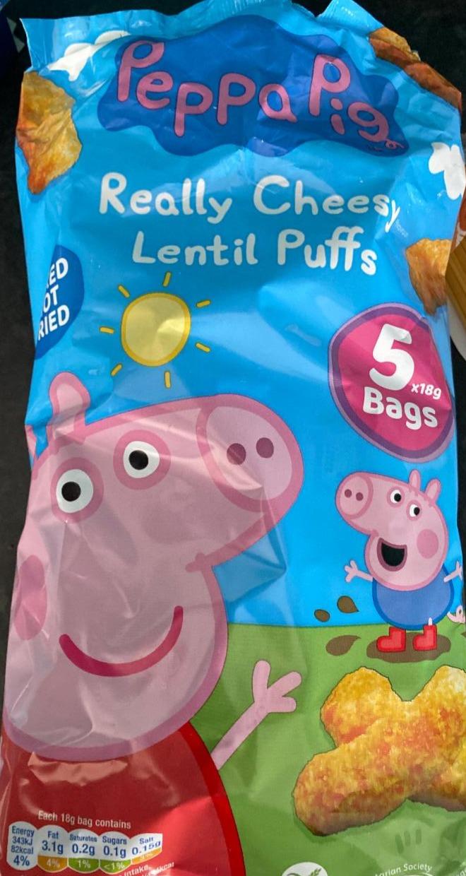 Fotografie - Really Cheesy Lentil puffs Peppa Pig