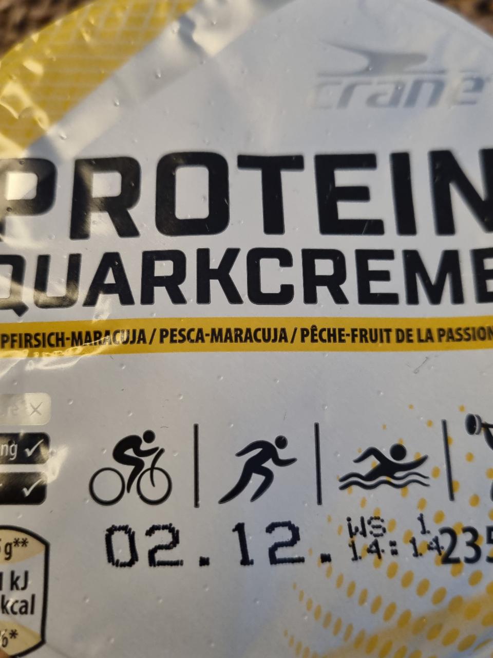 Fotografie - Protein Quarkcreme Pfirsich-Maracuja Crane