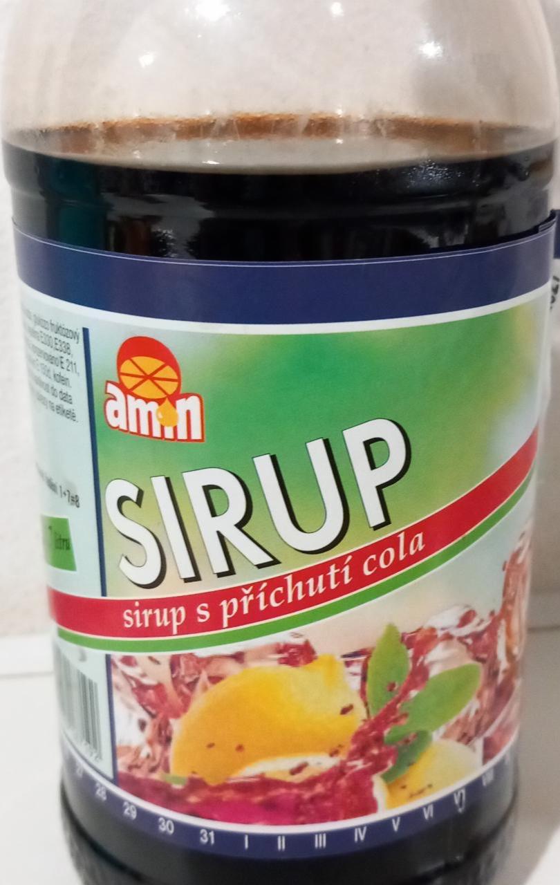 Fotografie - Sirup s příchutí cola Amin