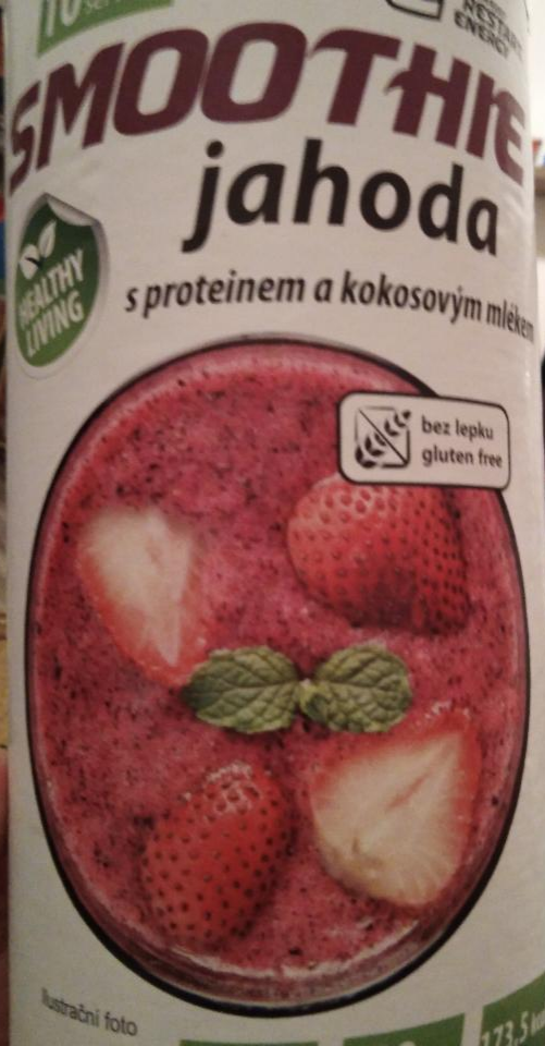 Fotografie - Smoothie jahoda s proteinem a kokosovým mlékem Healthy Living