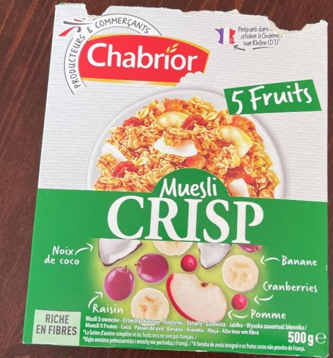 Fotografie - Muesli Crisp 5 fruits Chabrior