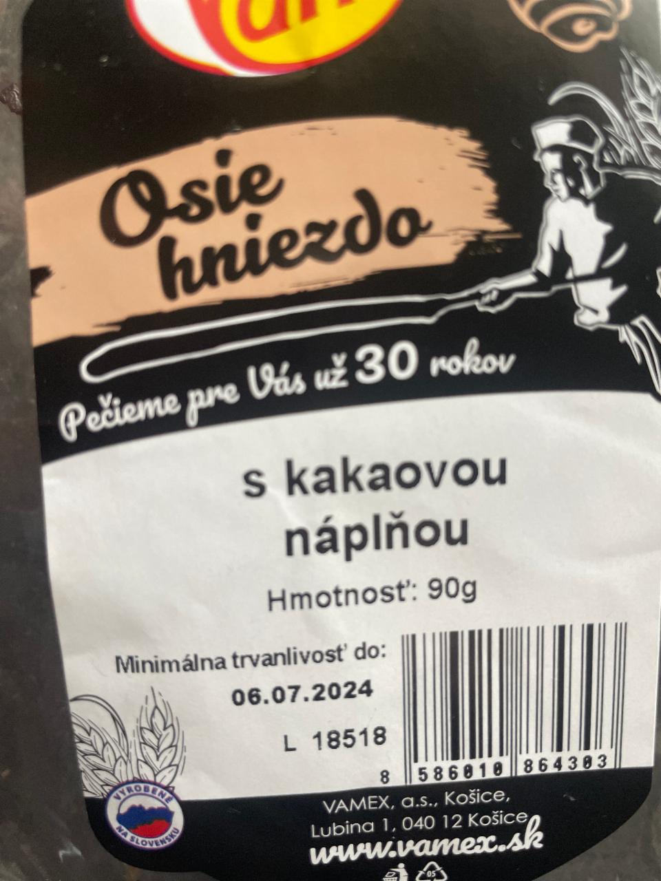 Fotografie - Osie hniezdo s kakaovou náplňou Vamex