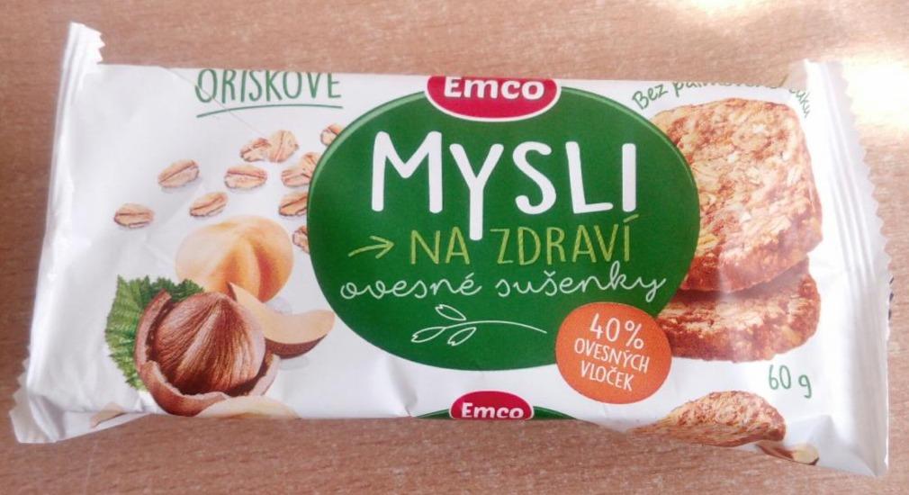 Fotografie - Mysli na zdraví ovesné sušenky oříškové bez palmového tuku Emco