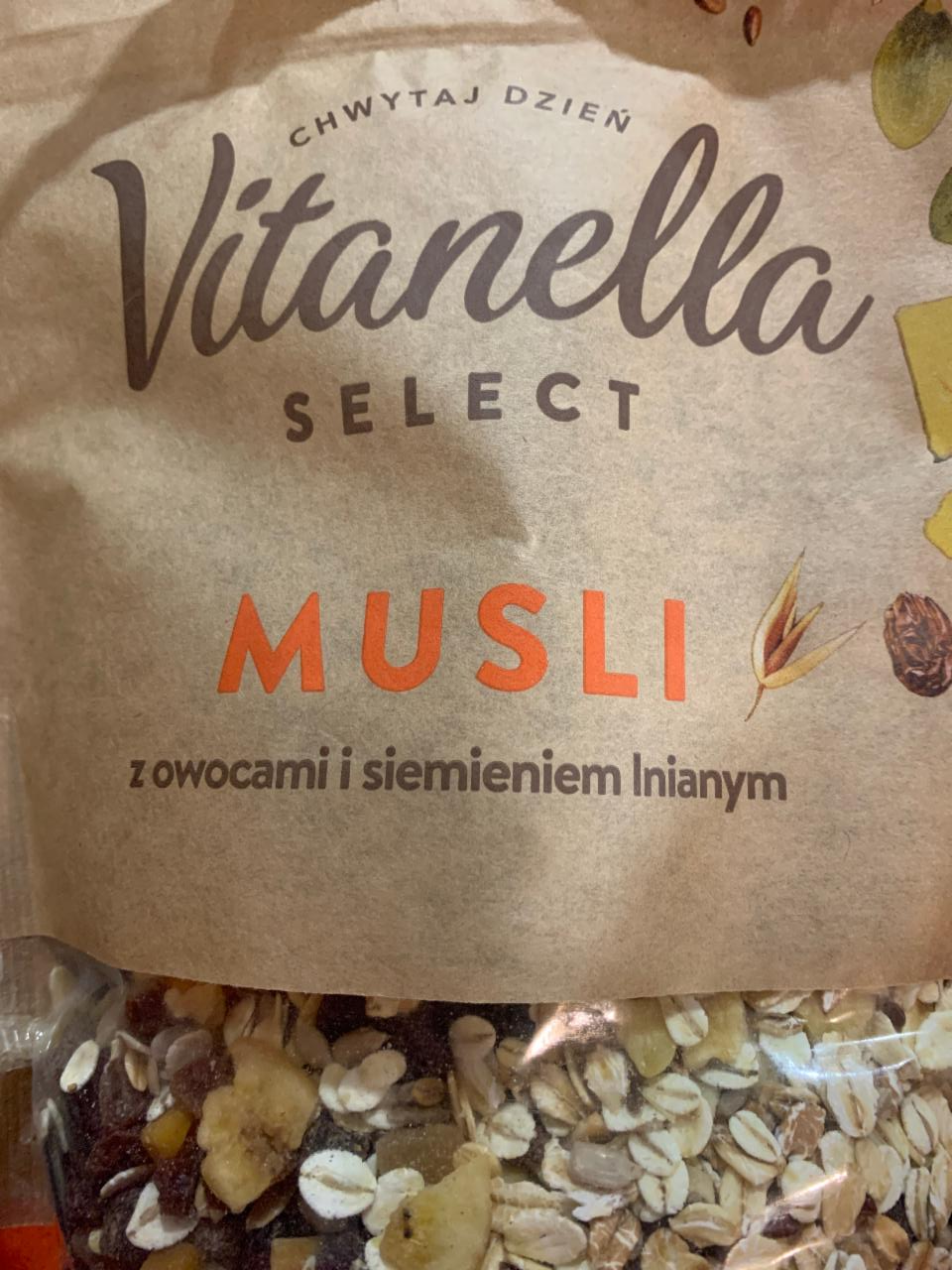 Fotografie - Musli z owocami i siemieniem lnianym Vitanella Select