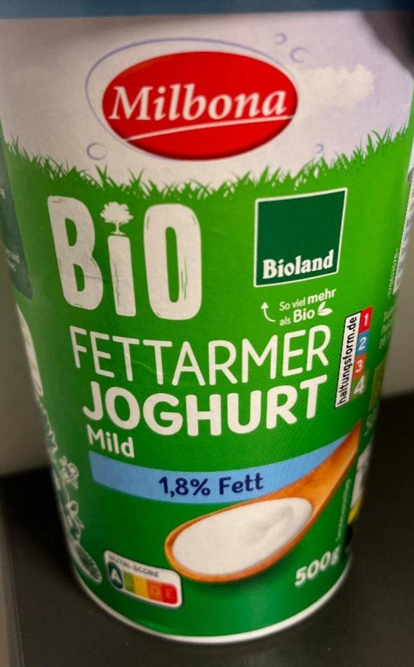 Fotografie - Bio fettarmer joghurt mild 1,8% fett Milbona