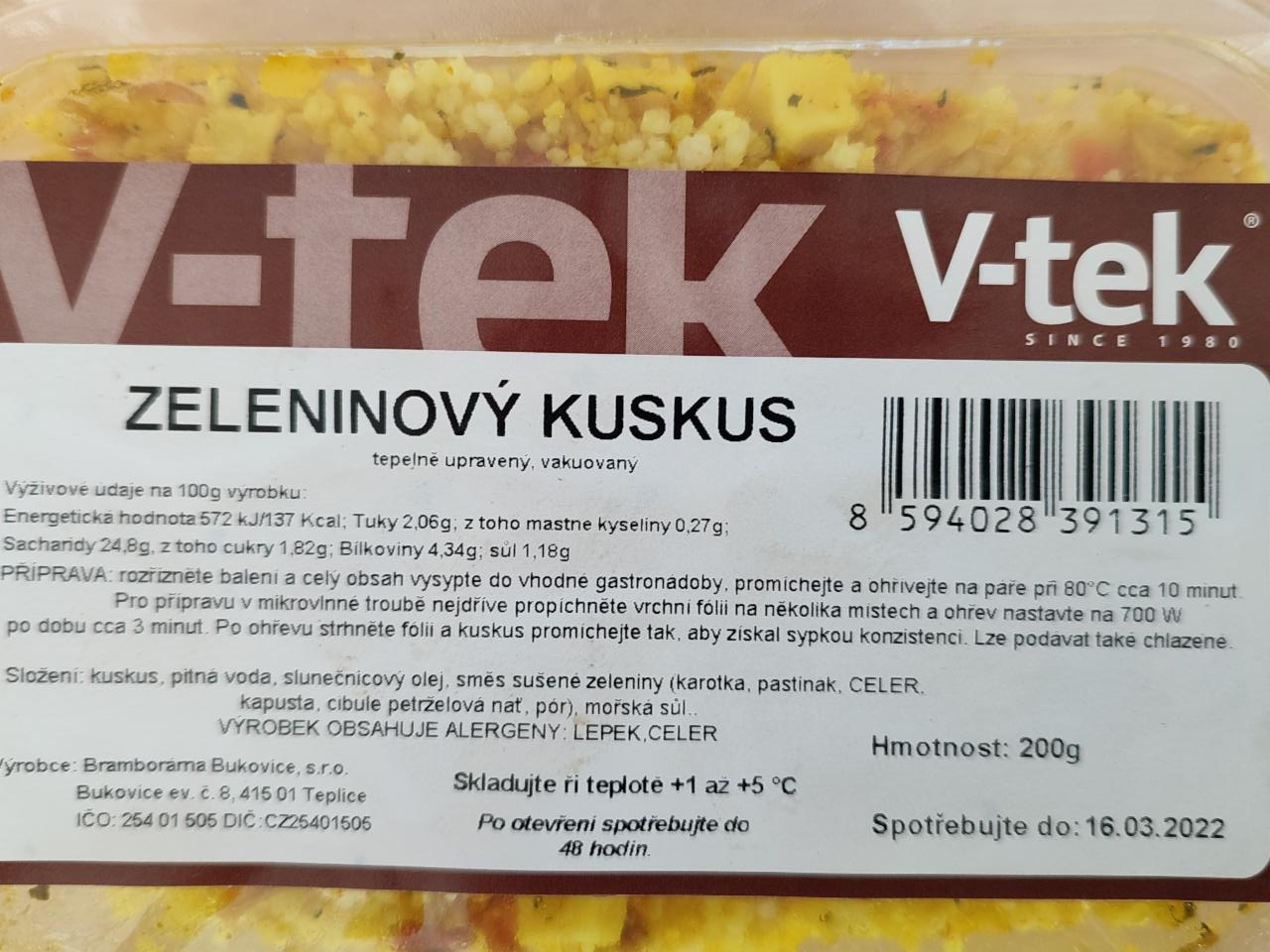 Fotografie - Zeleninový kuskus V-tek