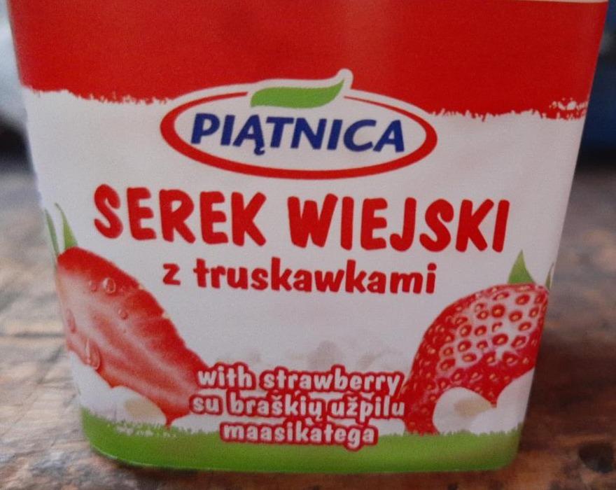 Fotografie - Serek wiejski z truskawkami Piątnica