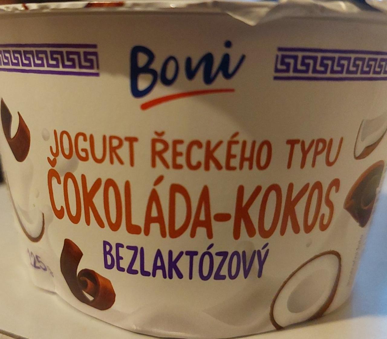 Fotografie - Jogurt řeckého typu čokoláda-kokos bezlaktózový Boni