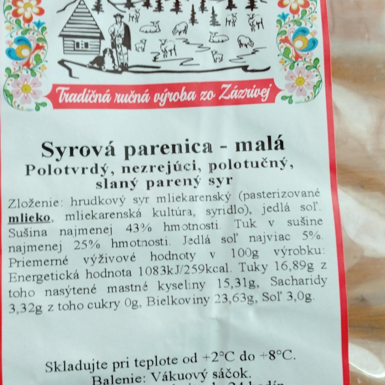 Fotografie - Syrová parenica - malá Koliba ZP