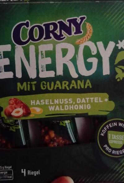 Fotografie - Corny energy mit Quarana Haselnuss, Dattel + Waldhonig