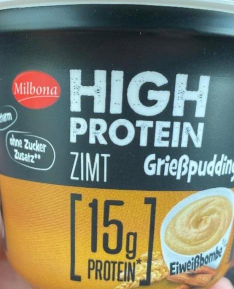 Fotografie - High Protein krupice se skořicí Milbona