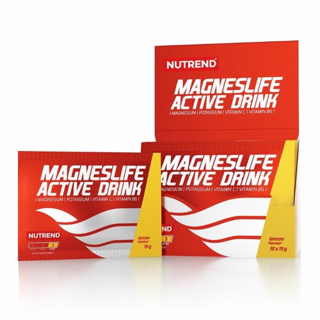 Fotografie - Magneslife Active drink lemon (citron) Nutrend