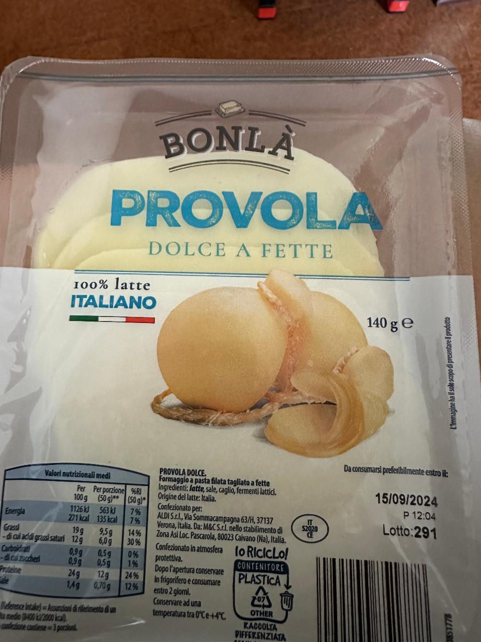 Fotografie - Provola dolce a fette Bonlà