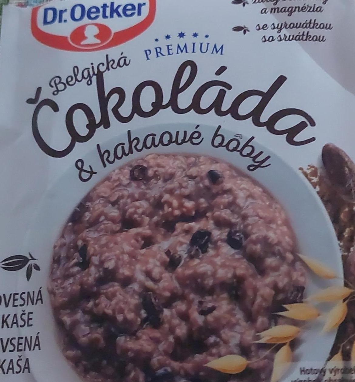 Fotografie - Belgická čokoláda & kakaové boby ovesná kaše Dr.Oetker (suchý stav)