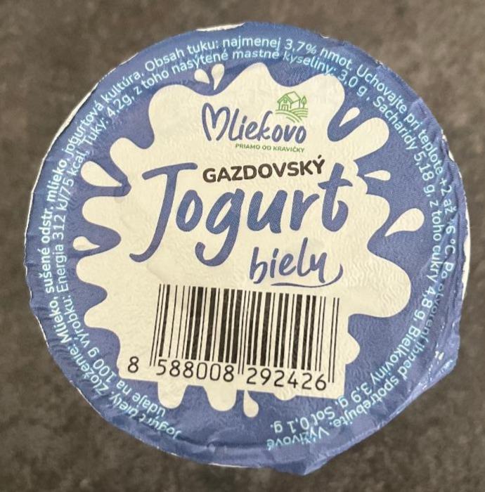 Fotografie - Gazdovský jogurt biely Mliekovo