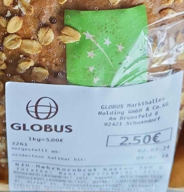 Fotografie - Bio Mehrkornbrot Globus