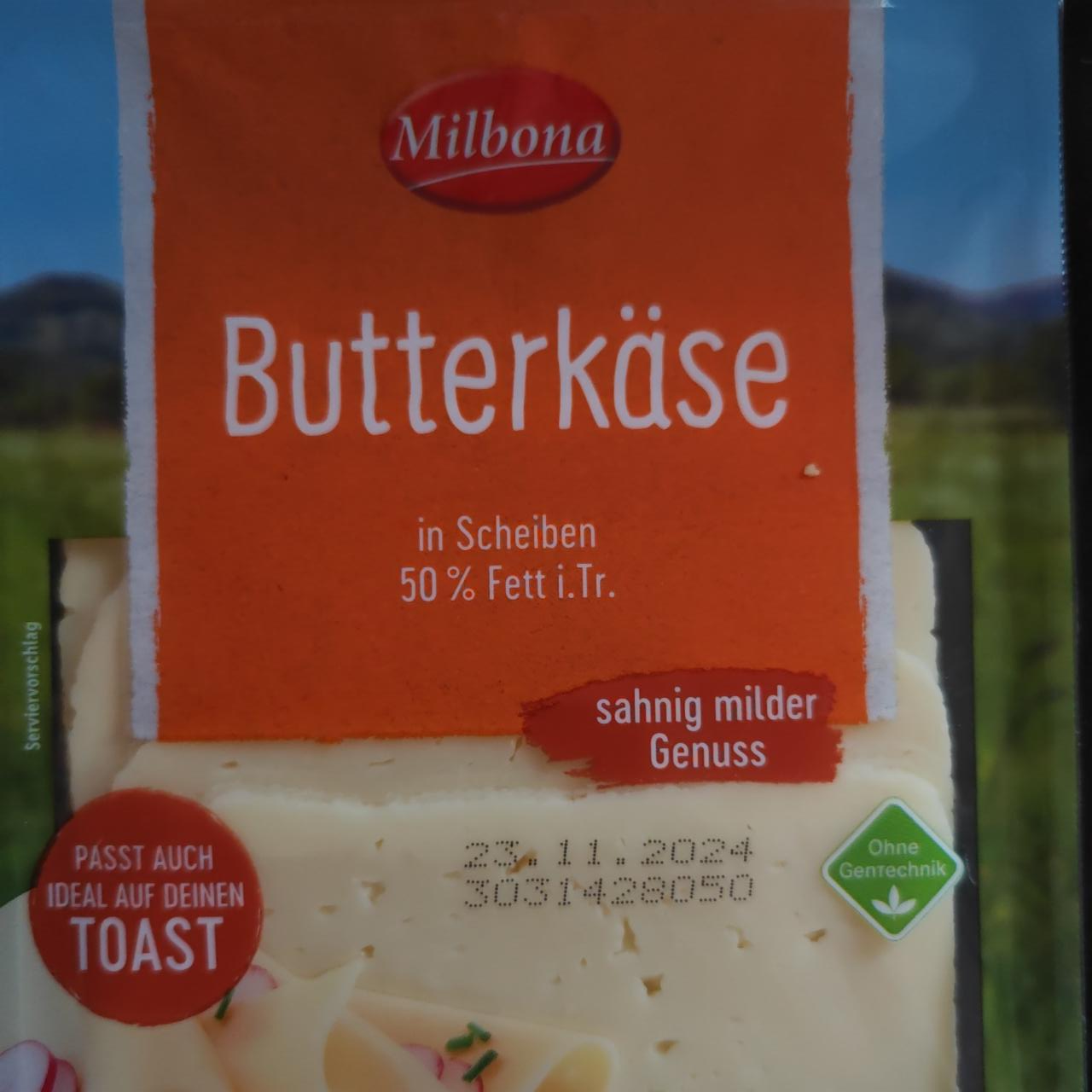 Fotografie - Butterkäse in scheiben 50% fett Milbona