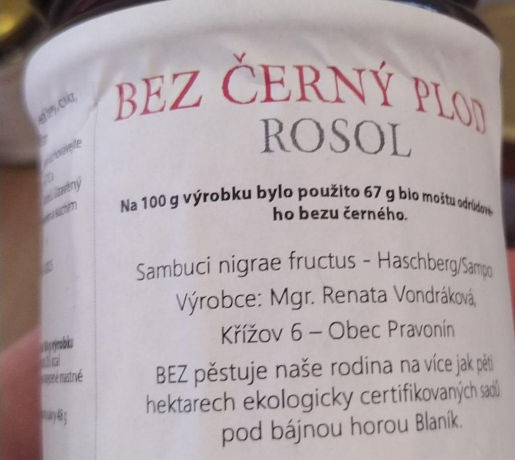 Fotografie - Bez černý plod rosol Mgr. Renata Vondráková