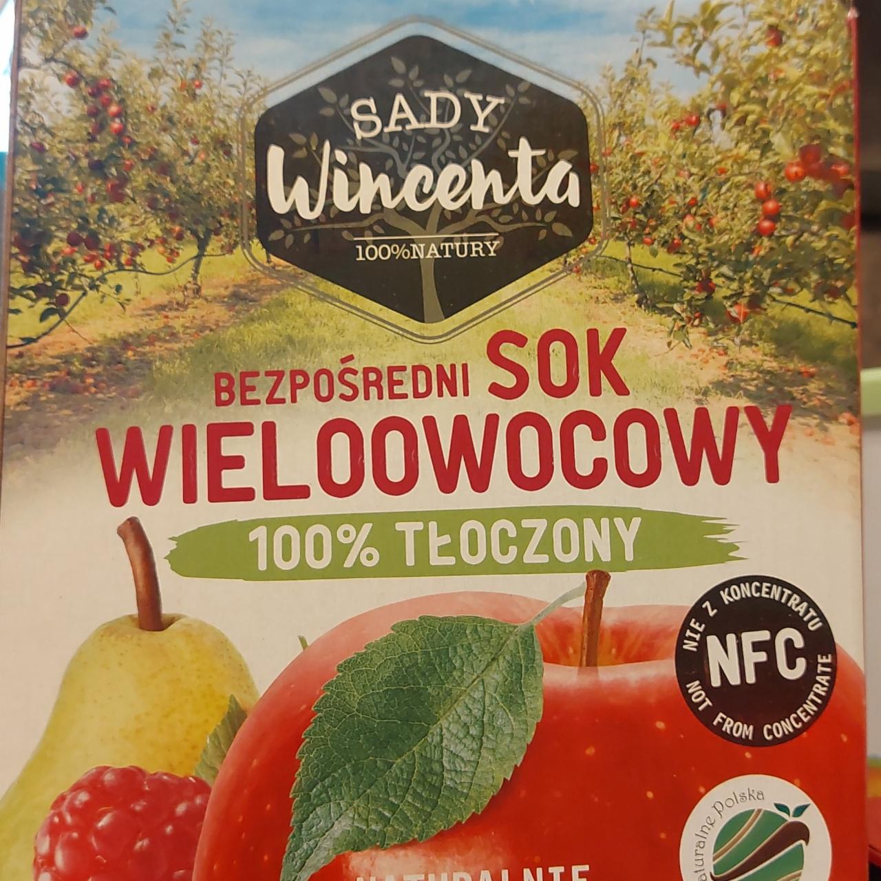 Fotografie - Bezpośredni Sok Wieloowocowy 100% tłoczony Sady Wincenta