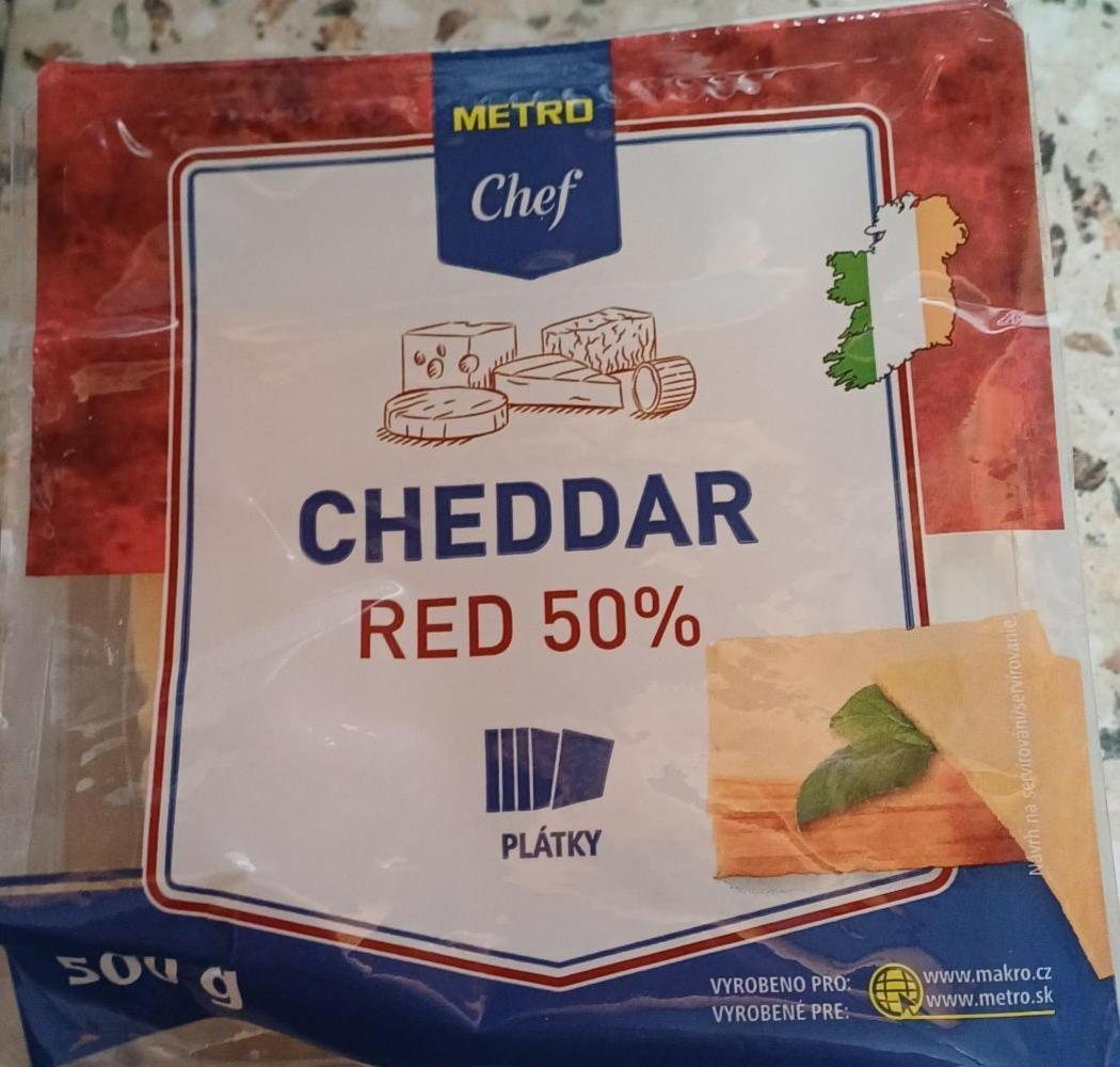 Fotografie - Cheddar Red 50% plátky Metro Chief