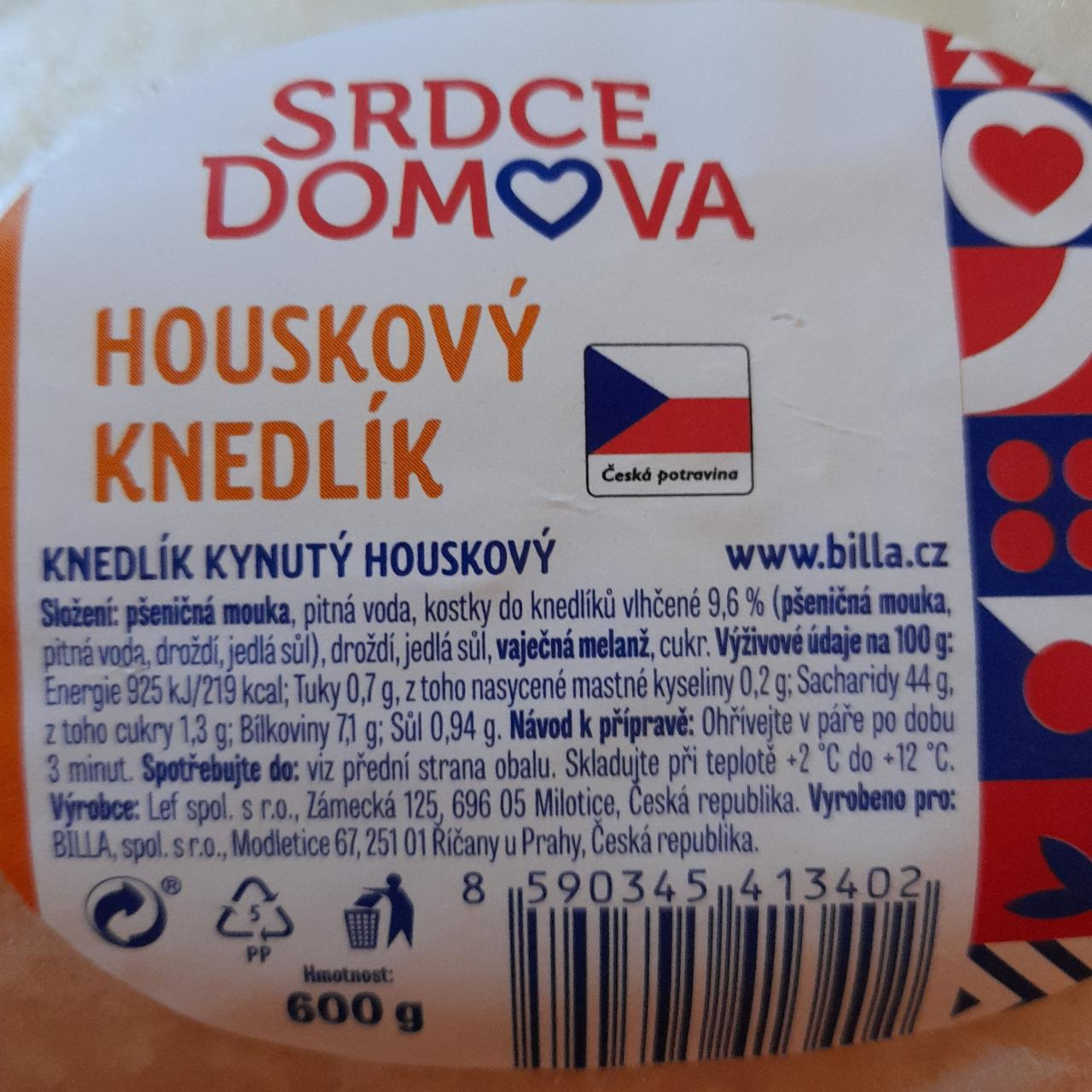 Fotografie - Houskový knedlík Srdce domova