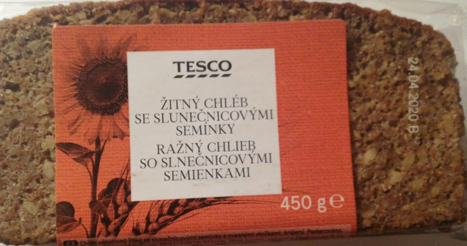 Fotografie - Žitný chléb se slunečnicovými semínky Tesco