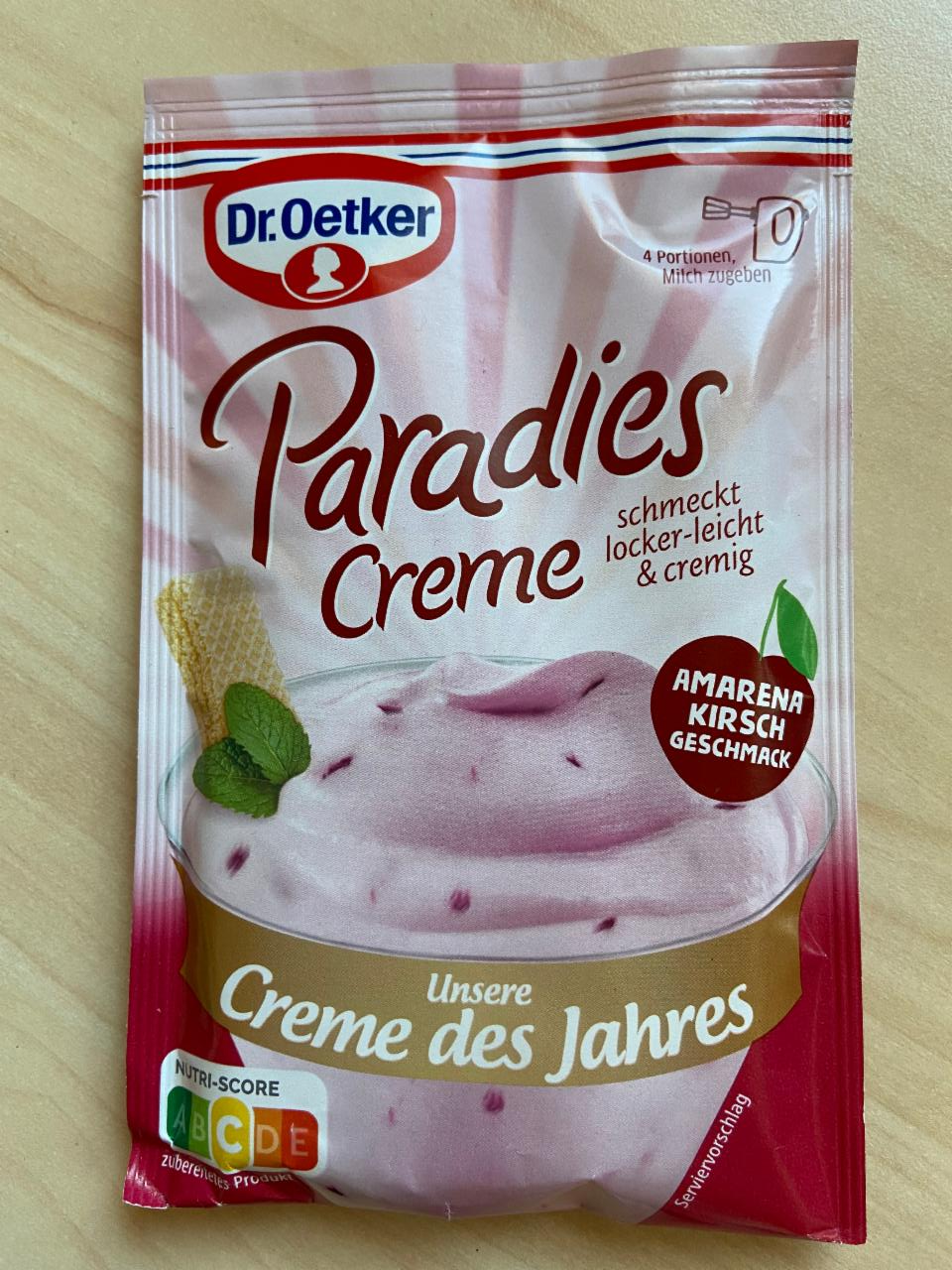 Fotografie - Paradies Creme Amarena Kirsch Dr.Oetker