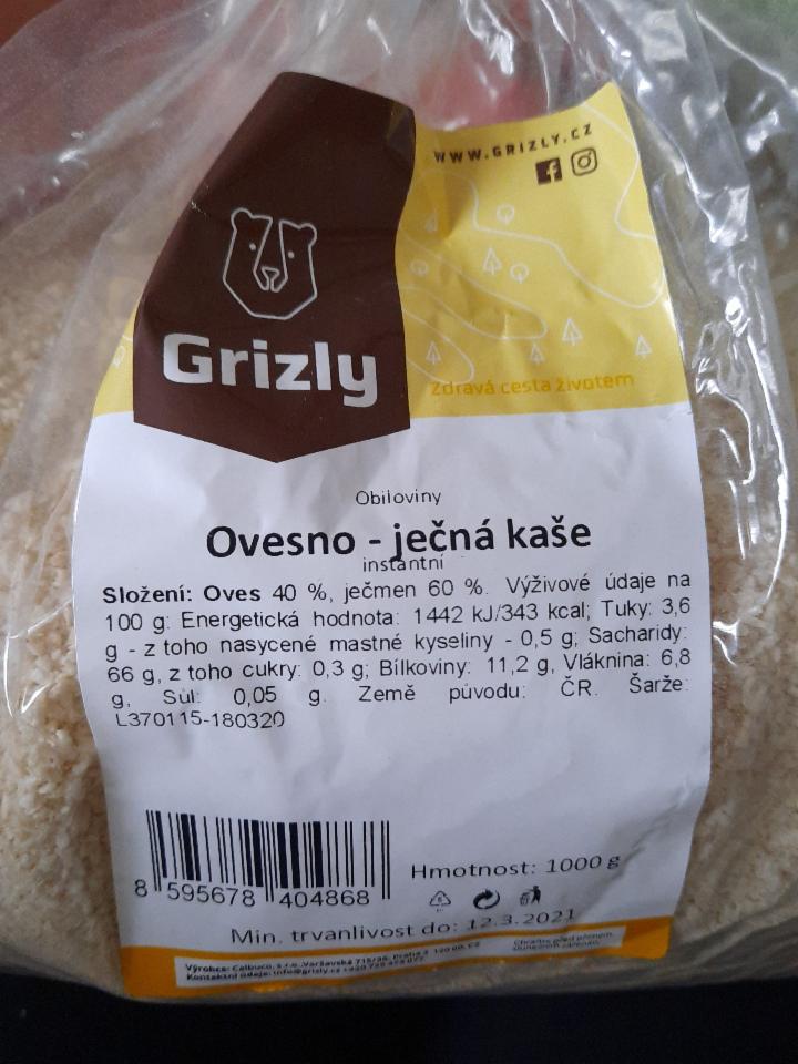 Fotografie - Ovesno - ječná kaše - Grizly