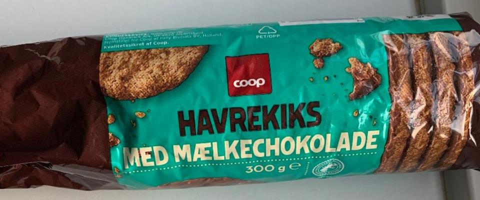 Fotografie - Havrekiks med mælkechokolade Coop