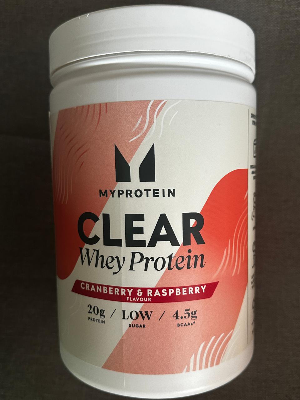 Fotografie - Clear whey isolate Cranberry & Raspberry Myprotein