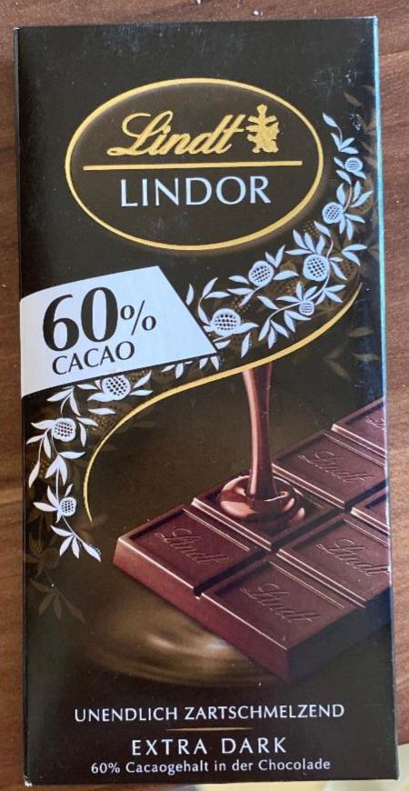 Fotografie - Lind lindor 60 % cacao extra dark