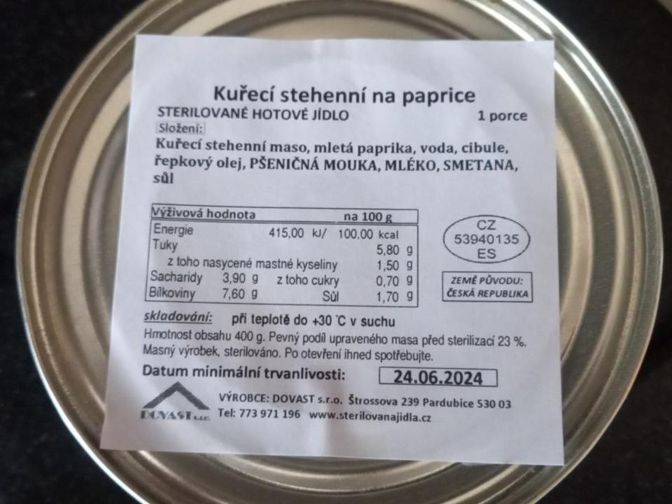 Fotografie - Kuřecí stehenní na paprice Dovast