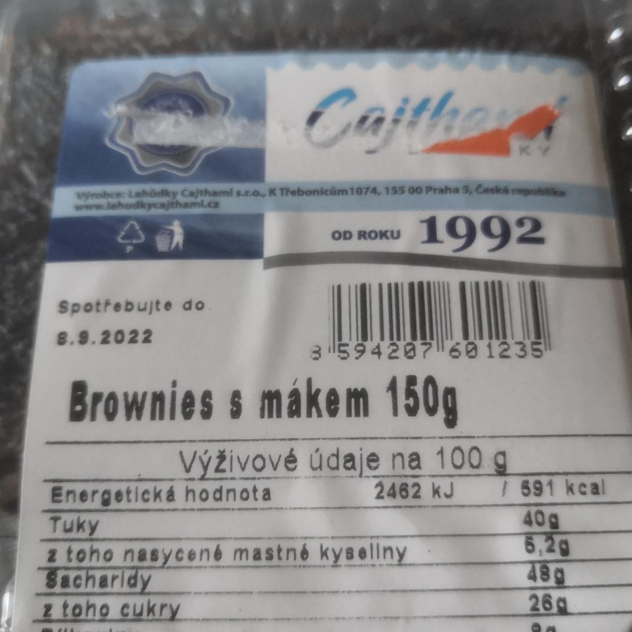 Fotografie - Brownies s mákem Lahůdky Cajthaml