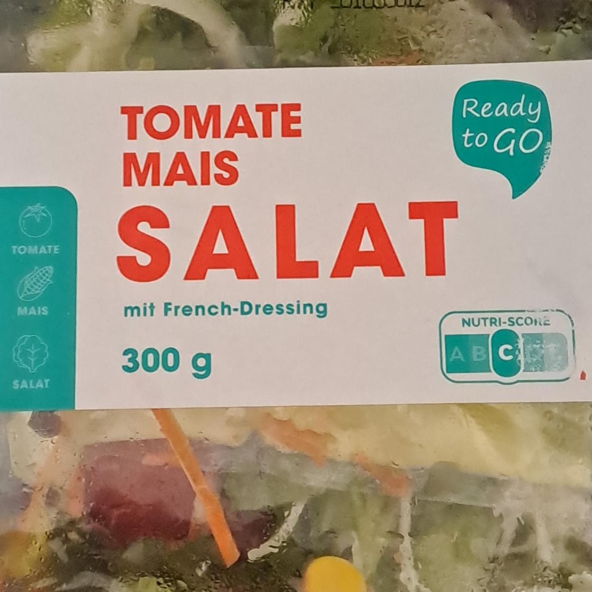 Fotografie - Tomate mais salat mit french-dressing Ready to Go