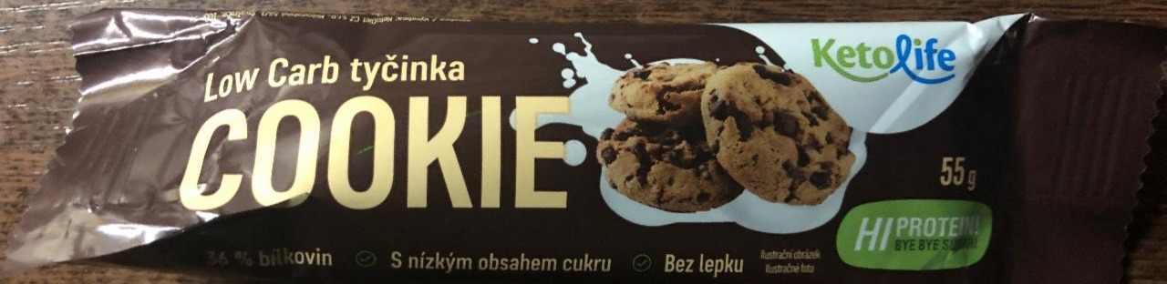 Fotografie - Low carb tyčinka Cookie Ketolife