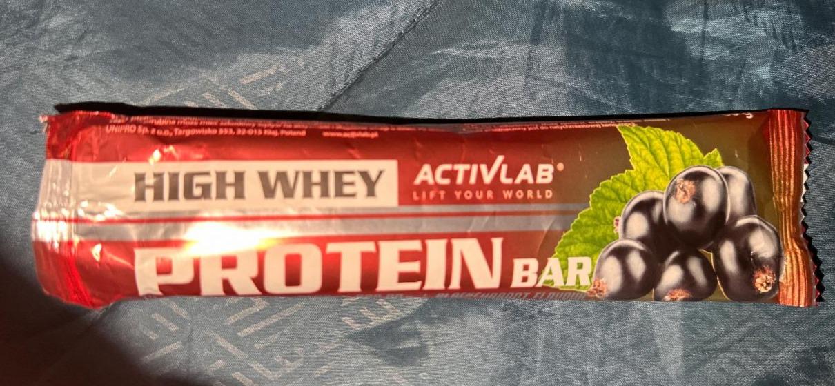 Fotografie - high whey protein bar černý rybíz Activlab