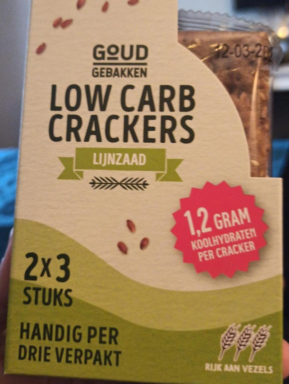 Fotografie - Low carb crackers lijnzaad Goud Gebakken