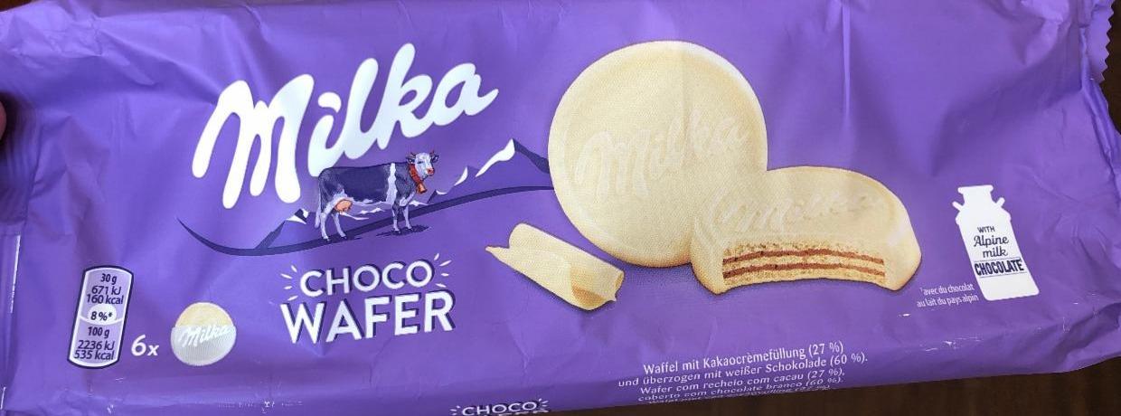 Fotografie - choco wafeer weiss Milka