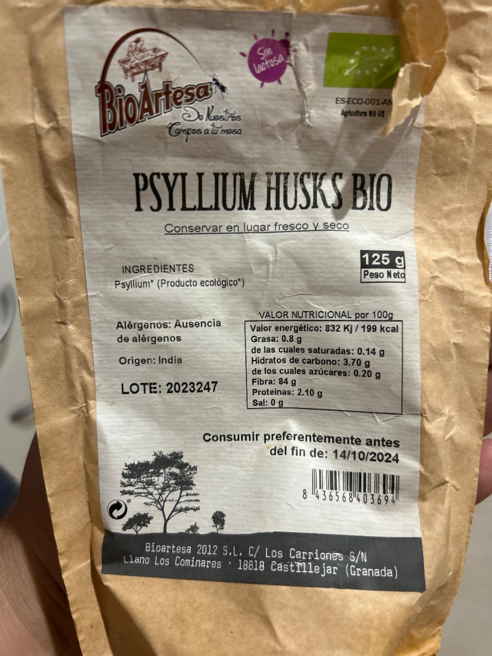 Fotografie - Psyllium husk bio BioArtesa